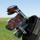 Celtic Scottish Red und Bronze Sword Golf Headcover (In Situ)