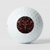 Celtic Scottish Red und Bronze Sword Golfball (Vorderseite)