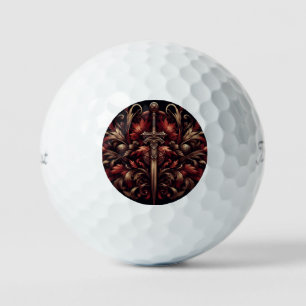 Celtic Scottish Red und Bronze Sword Golfball
