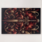 Celtic Scottish Red und Bronze Sword Puzzle (Horizontal)