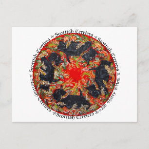 Celtic Scottish Terrier Medallion Postkarte