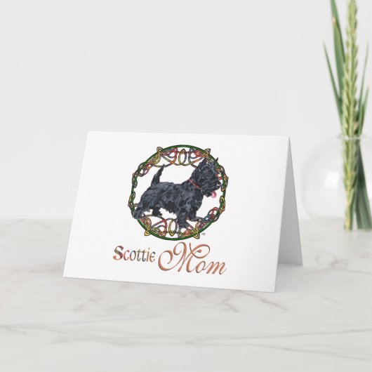 Celtic Scottish Terrier Mother Karte (Vorderseite)