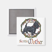 Celtic Scottish Terrier Mother Magnet (Vorderseite/Rückseite)