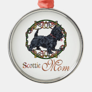 Celtic Scottish Terrier Mother Ornament Aus Metall