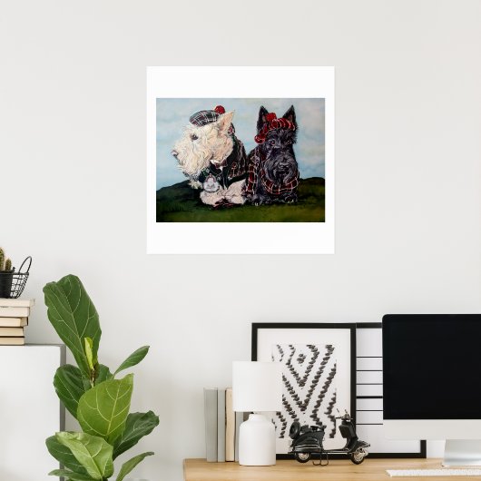 Celtic Scottish Terriers Poster (Heimbüro)