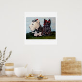 Celtic Scottish Terriers Poster (Küche)