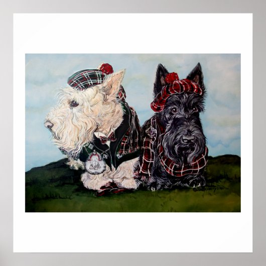 Celtic Scottish Terriers Poster (Vorne)
