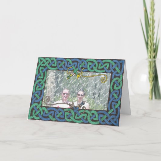 Celtic Serpent Frame card Feiertagskarte (Vorderseite)