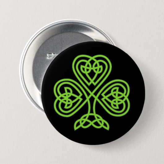 Celtic shamrock button (Vorne & Hinten)