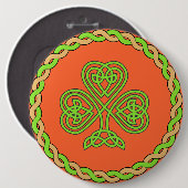 Celtic shamrock, button (Vorne & Hinten)