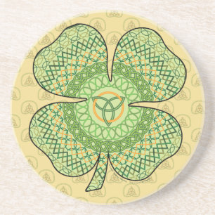 Celtic Shamrock Coaster Sandstein Untersetzer