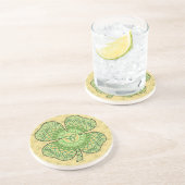 Celtic Shamrock Coaster Sandstein Untersetzer (Seite)