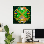 Celtic Shamrock Heritage Symbol Irish Inspired Poster (Heimbüro)