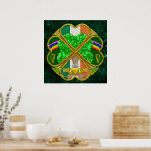 Celtic Shamrock Heritage Symbol Irish Inspired Poster (Küche)