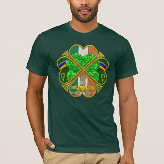 Celtic Shamrock Heritage Symbol Irish Inspired T-Shirt (Vorderseite)
