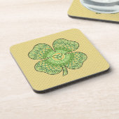 Celtic Shamrock Square Untersetzer (Linke Seite)