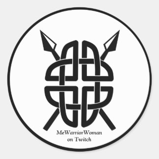 Celtic Shield, MeWarriorWoman auf Twitch Runder Aufkleber