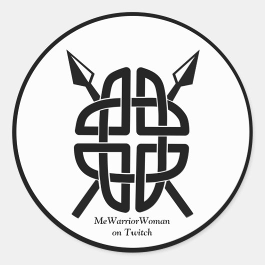 Celtic Shield, MeWarriorWoman auf Twitch Runder Aufkleber (Vorderseite)
