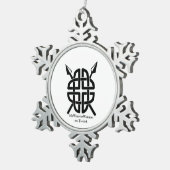 Celtic Shield, MeWarriorWoman auf Twitch Schneeflocken Zinn-Ornament (Rechts)