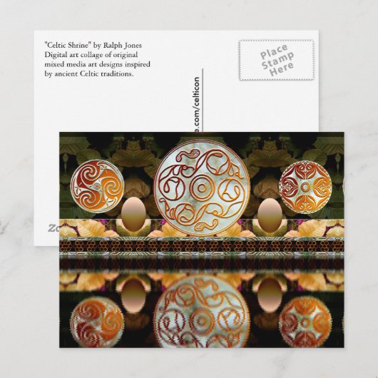 "Celtic Shrine" Postkarte (Vorne/Hinten)