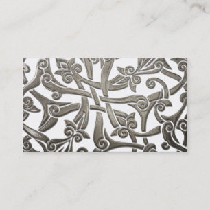 Celtic Silver Muster Business Card Visitenkarte