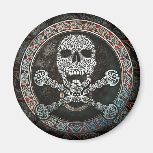 Celtic Skull & Crossbones Magnet (Vorne)