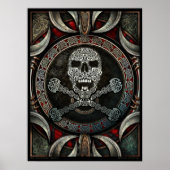 Celtic Skull & Crossbones Mandala Poster (18x24") (Vorne)
