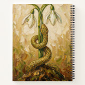 Celtic Snake Snowdrops Imbolc Rebirth Fantasy Art Notizblock (Rückseite)