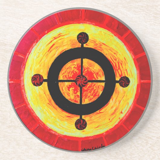 Celtic-Solarsymbol Getränkeuntersetzer (Vorne)