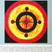 Celtic-Solarsymbol Leinwanddruck (Insitu (Holzboden))