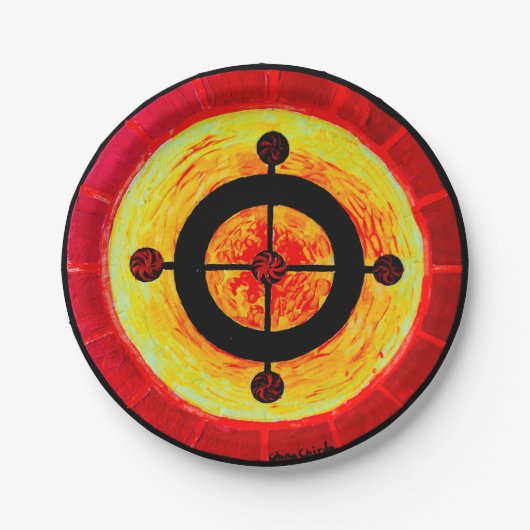 Celtic-Solarsymbol Pappteller (Vorderseite)