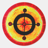 Celtic-Solarsymbol Runder Aufkleber (Vorderseite)