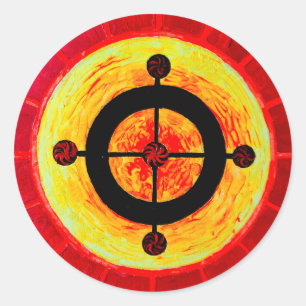 Celtic-Solarsymbol Runder Aufkleber