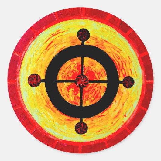 Celtic-Solarsymbol Runder Aufkleber (Vorderseite)