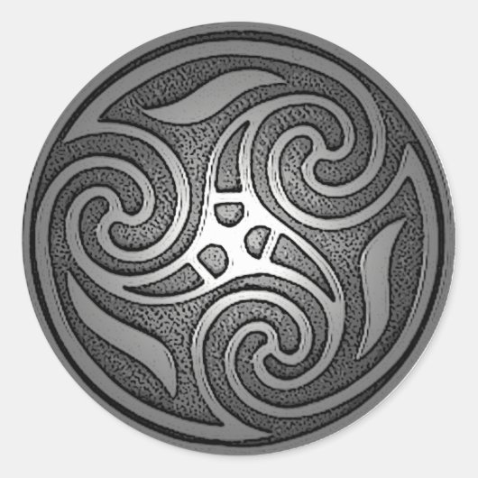 Celtic Spiral Runder Aufkleber (Vorderseite)