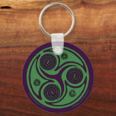 Celtic Spiral Schlüsselanhänger, Triskelion Design Schlüsselanhänger (Vorderseite)