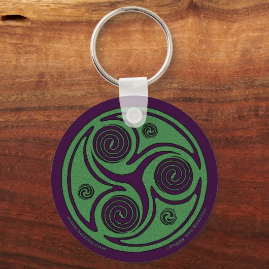 Celtic Spiral Schlüsselanhänger, Triskelion Design Schlüsselanhänger (Vorderseite)