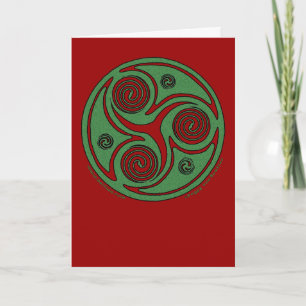 Celtic Spiral Weihnachtskarte Feiertagskarte
