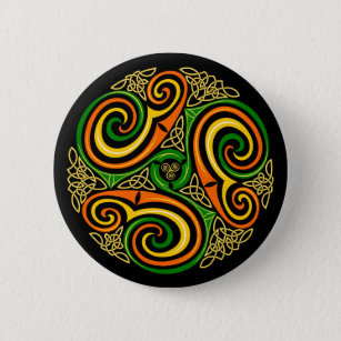 Celtic Spirals Button