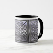 Celtic Square - silber Tasse (VorderseiteRechts)