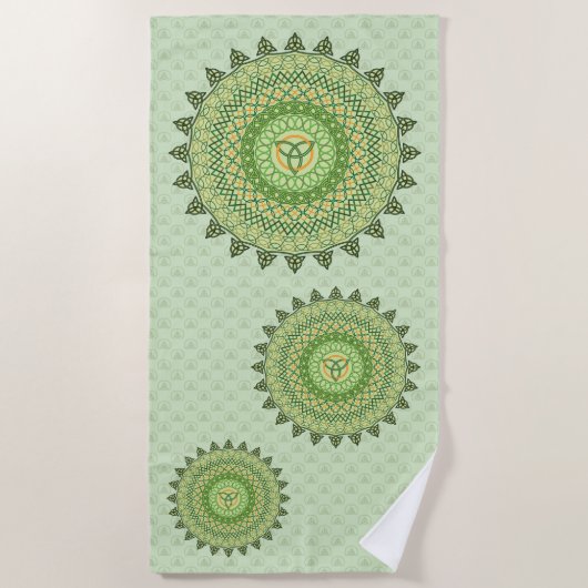 Celtic St. Patty's Day Beach Handtuch (Vorderseite)