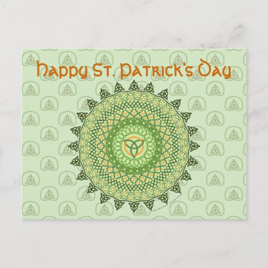 Celtic St. Patty's Day Postcard Postkarte (Vorderseite)