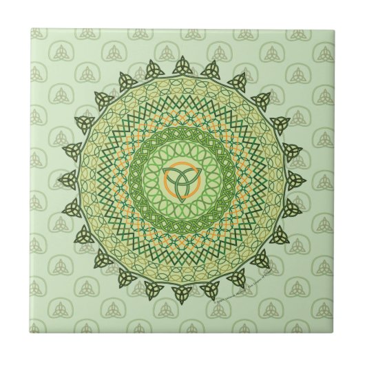 Celtic St. Patty's Day Tile Fliese (Vorderseite)