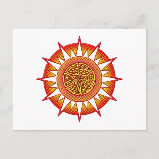 Celtic Sun 3 Postkarte (Vorderseite)