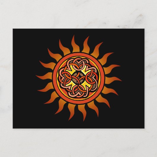 Celtic Sun 4 Postkarte (Vorderseite)