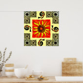 Celtic Sun Mandala Print Poster (Küche)