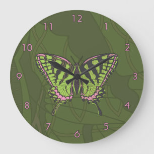 Celtic Swallowtail Clock Große Wanduhr