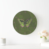 Celtic Swallowtail Clock Große Wanduhr (Zuhause)