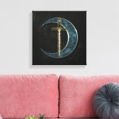 Celtic Sword and Moon Leinwanddruck (Insitu (Wohnzimmer))
