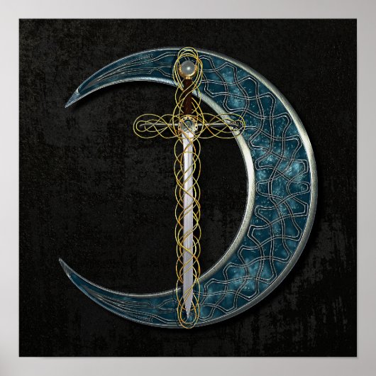 Celtic Sword and Moon Poster (Vorne)